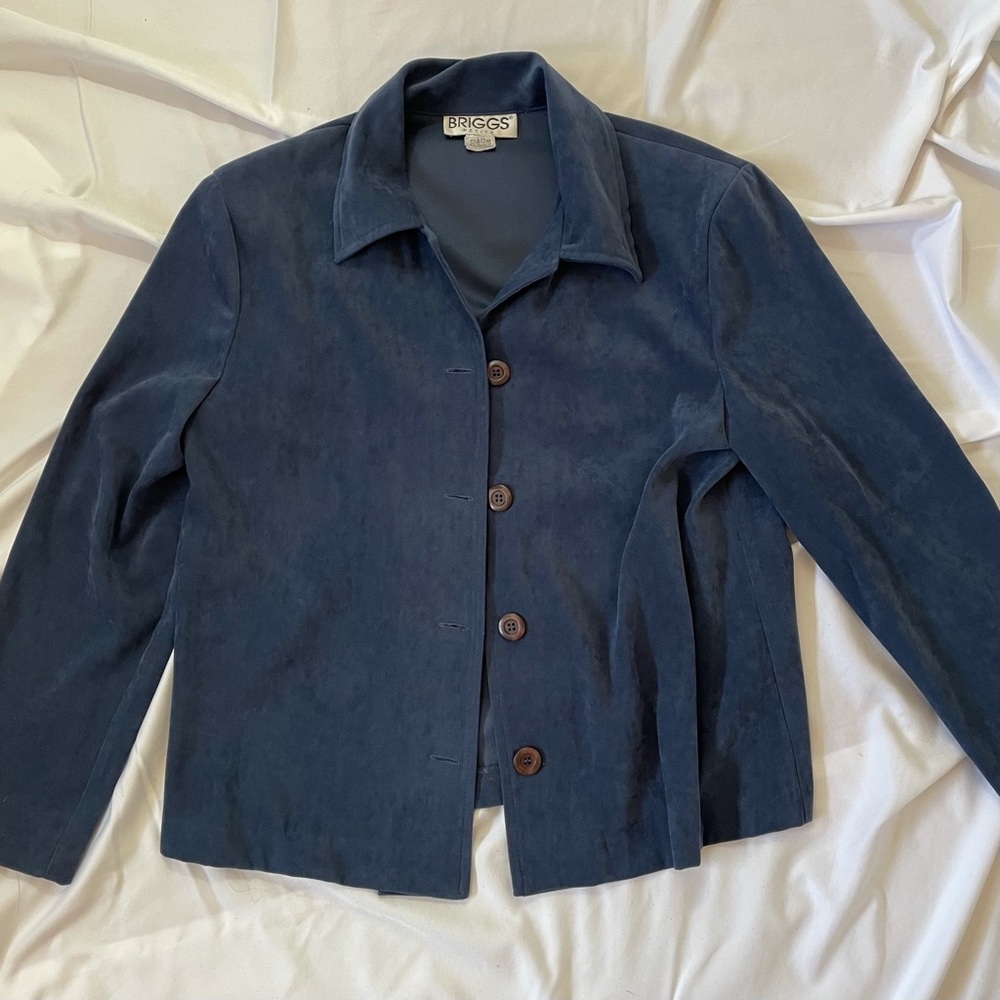 Suede blue blazer